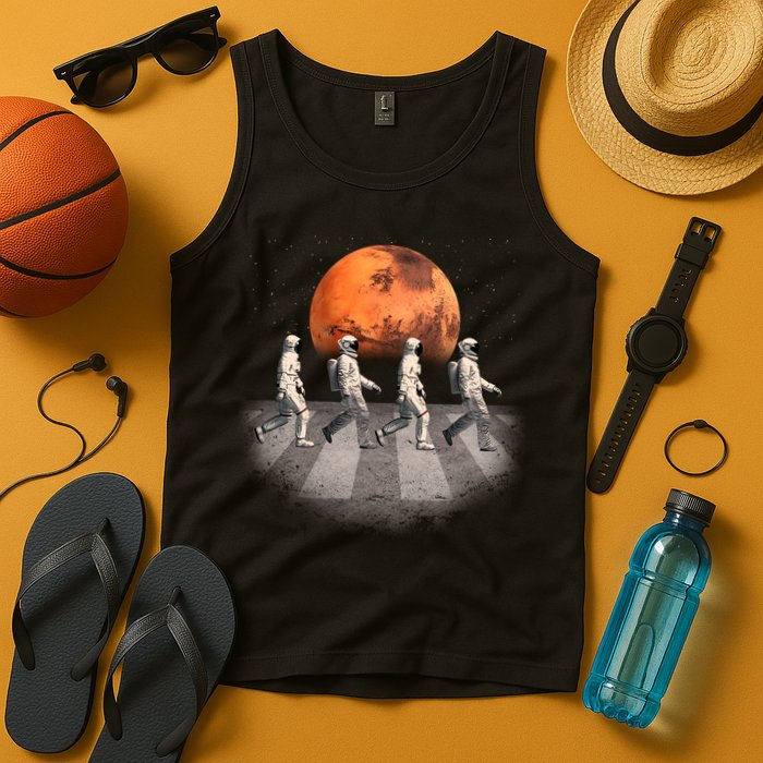 Astronauts Occupy Mars Crosswalk Tank Top