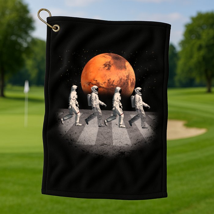 Astronauts Occupy Mars Crosswalk Golf Towel