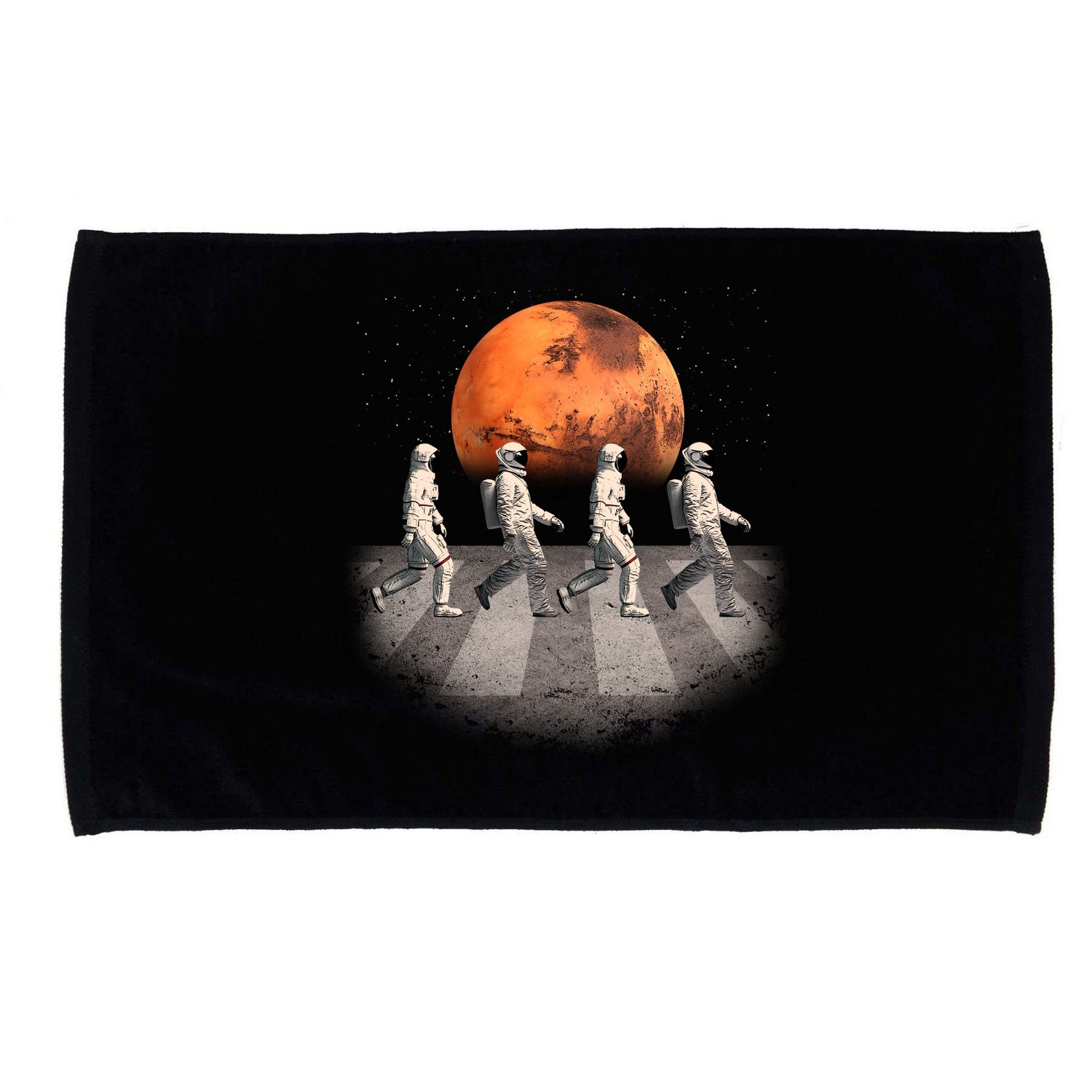 Astronauts Occupy Mars Crosswalk Microfiber Hand Towel