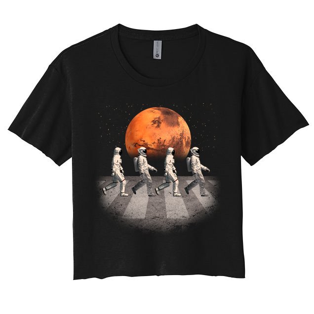 Astronauts Occupy Mars Crosswalk Crop Top