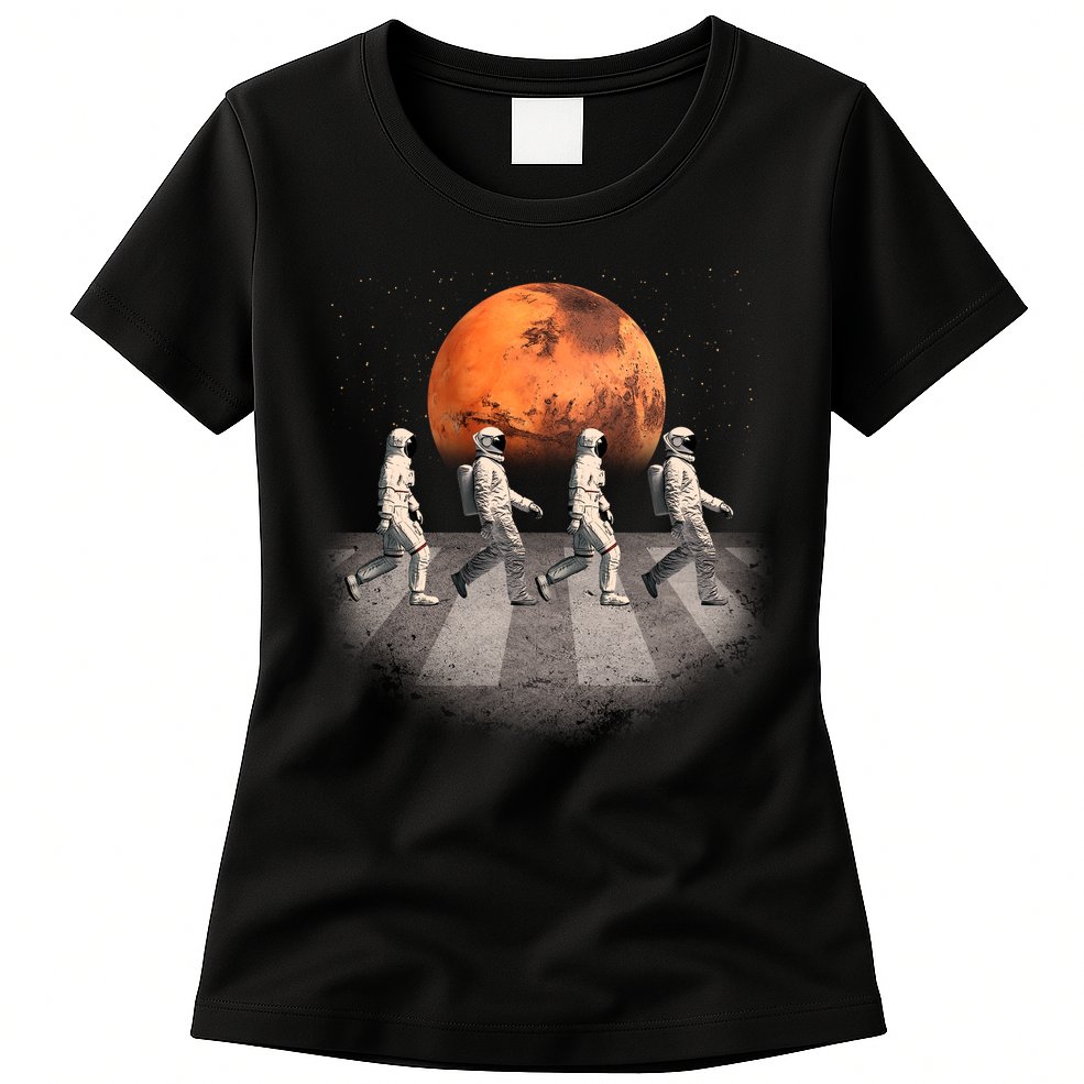Astronauts Occupy Mars Crosswalk Womens T-Shirt