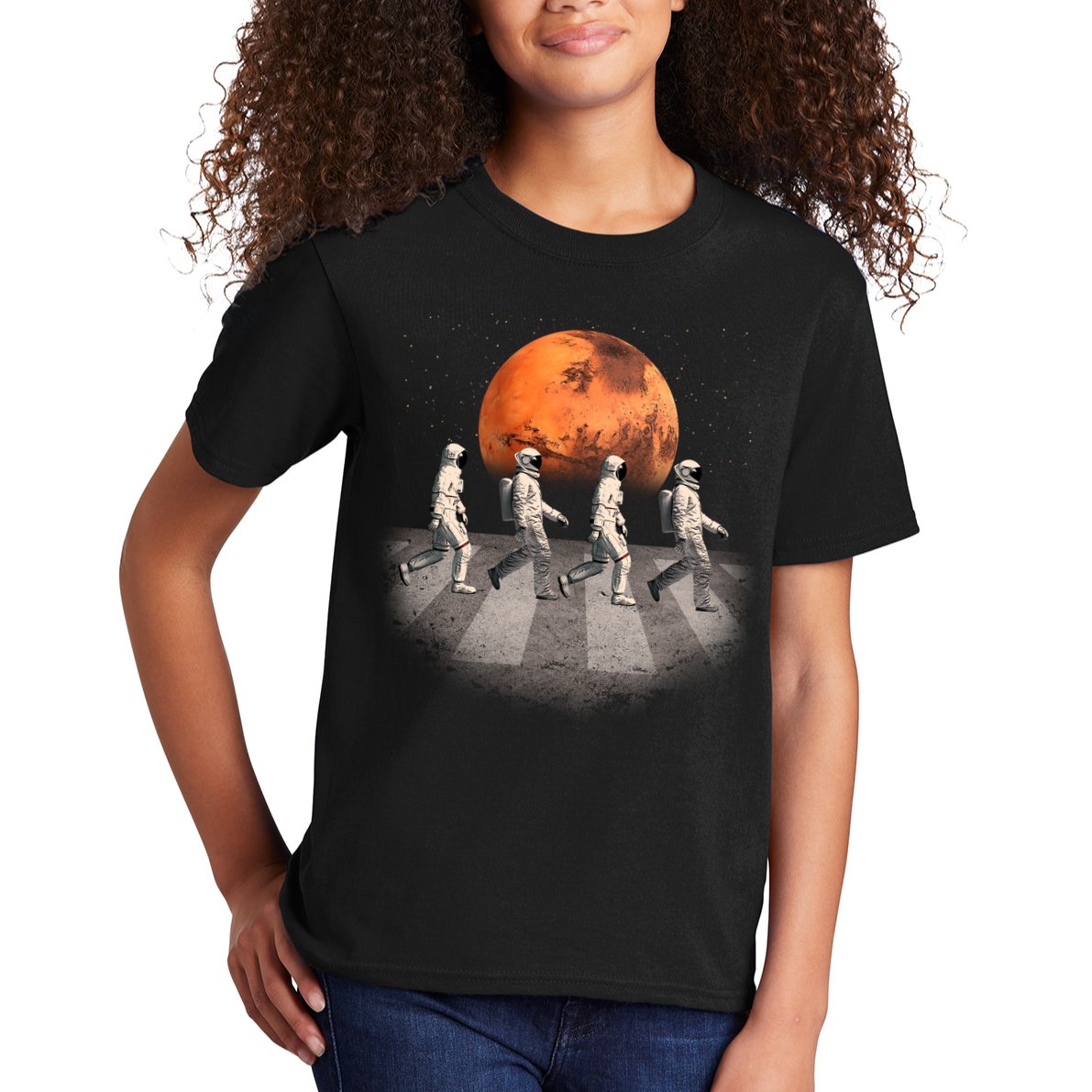 Astronauts Occupy Mars Crosswalk Kids T-Shirt