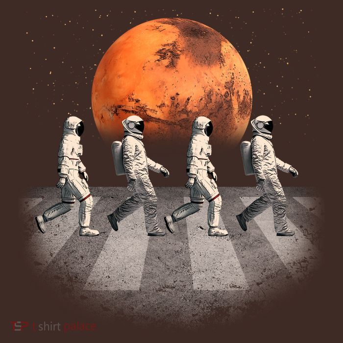 Astronauts Occupy Mars Crosswalk Cooling Performance Long Sleeve Crew