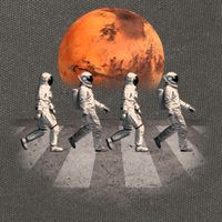 Astronauts Occupy Mars Crosswalk Cotton Canvas Backpack