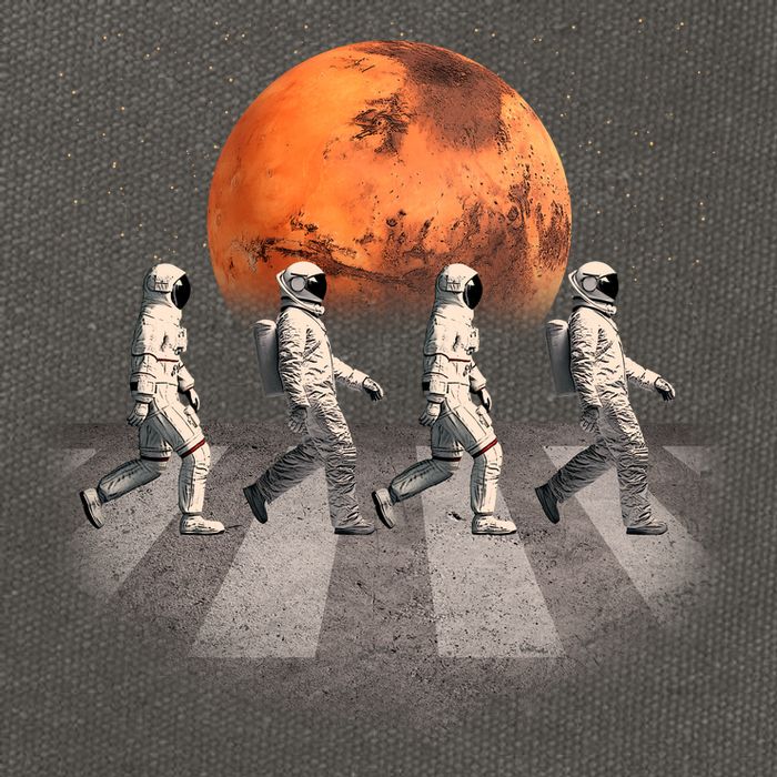 Astronauts Occupy Mars Crosswalk Cotton Canvas Backpack