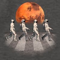 Astronauts Occupy Mars Crosswalk Vector Backpack