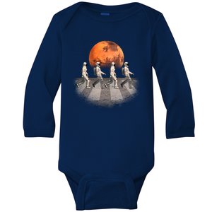 Astronauts Occupy Mars Crosswalk Baby Long Sleeve Bodysuit