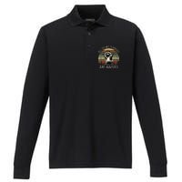 All Of My Flabbers Are Gasted Raccoon Meme Vintage Retro Performance Long Sleeve Polo