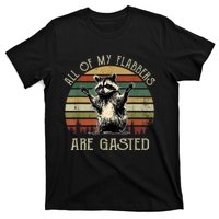 All Of My Flabbers Are Gasted Raccoon Meme Vintage Retro T-Shirt