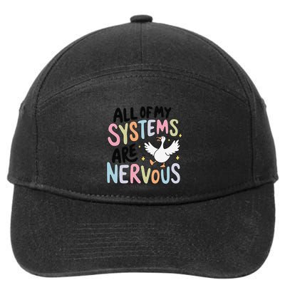 All Of My Systems Are Nervous Silly Goose 7-Panel Snapback Hat