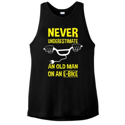 An Old Man On An E Bike Ladies PosiCharge Tri-Blend Wicking Tank