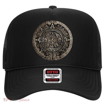 Aztec Or Mayan Calendar Maya Men Women Kids High Crown Mesh Back Trucker Hat