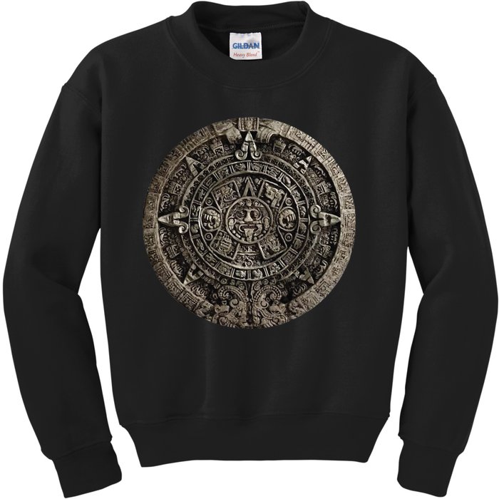 Aztec Or Mayan Calendar Maya Men Women Kids Kids Sweatshirt