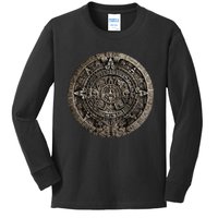 Aztec Or Mayan Calendar Maya Men Women Kids Kids Long Sleeve Shirt