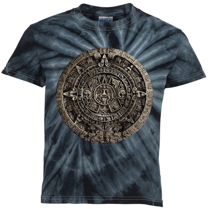 Aztec Or Mayan Calendar Maya Men Women Kids Kids Tie-Dye T-Shirt