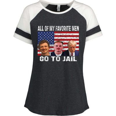 All Of My Favorite Go To Jail Funny Sayings Enza Ladies Jersey Colorblock Tee