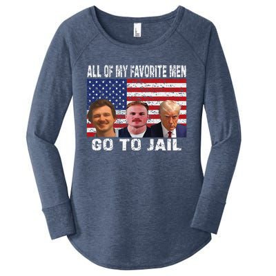 All Of My Favorite Go To Jail Funny Sayings Women's Perfect Tri Tunic Long Sleeve Shirt