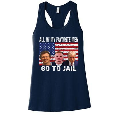 All Of My Favorite Go To Jail Funny Sayings Women's Racerback Tank