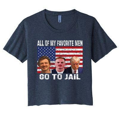 All Of My Favorite Go To Jail Funny Sayings Women's Crop Top Tee