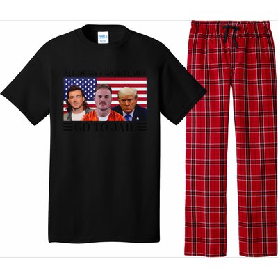 All Of My Favorite Go To Jail Trump Pajama Set