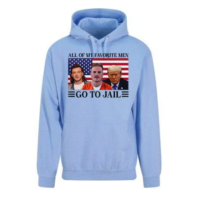 All Of My Favorite Go To Jail Trump Unisex Surf Hoodie