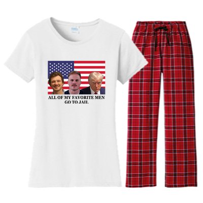 All Of My Favorite Go To Jail Women's Flannel Pajama Set