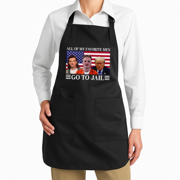 All Of My Favorite Go To Jail Trump Full-Length Apron With Pockets