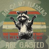 All Of My Flabbers Are Gasted Raccoon Legacy Tie Dye Trucker Hat