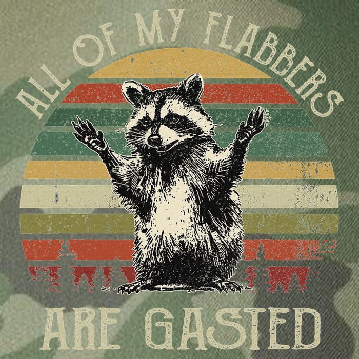 All Of My Flabbers Are Gasted Raccoon Legacy Tie Dye Trucker Hat