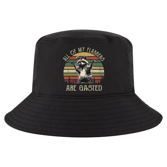 All Of My Flabbers Are Gasted Raccoon Cool Comfort Performance Bucket Hat