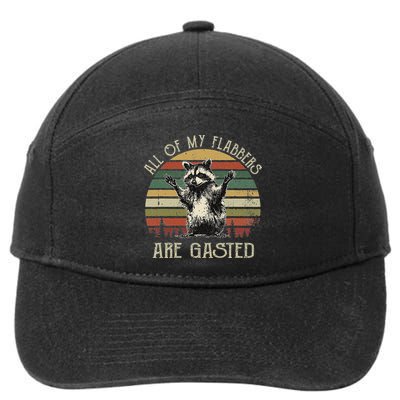 All Of My Flabbers Are Gasted Raccoon 7-Panel Snapback Hat