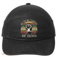 All Of My Flabbers Are Gasted Raccoon 7-Panel Snapback Hat