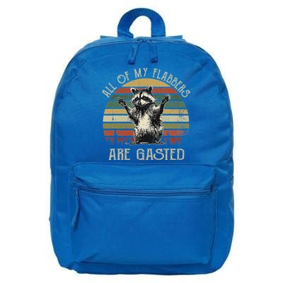 All Of My Flabbers Are Gasted Raccoon 16 in Basic Backpack