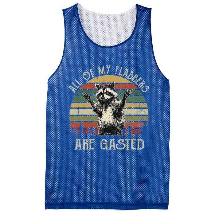 All Of My Flabbers Are Gasted Raccoon Mesh Reversible Basketball Jersey Tank