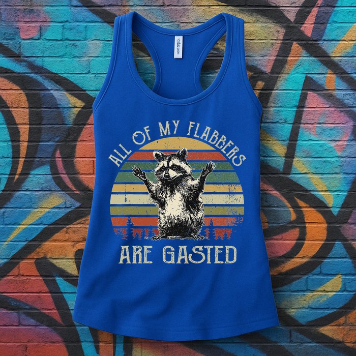 All Of My Flabbers Are Gasted Raccoon Womens Tank Top