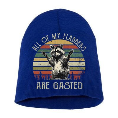 All Of My Flabbers Are Gasted Raccoon Short Acrylic Beanie