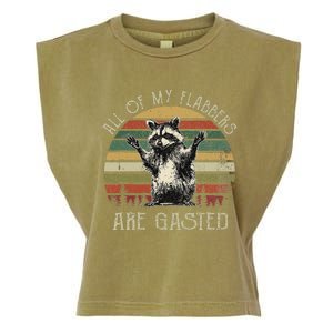 All Of My Flabbers Are Gasted Raccoon Garment-Dyed Women's Muscle Tee