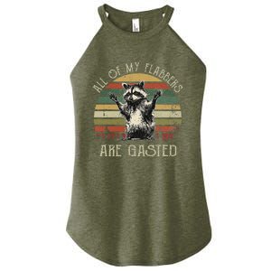 All Of My Flabbers Are Gasted Raccoon Women's Perfect Tri Rocker Tank