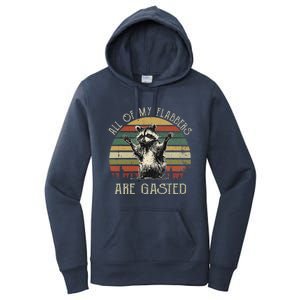 All Of My Flabbers Are Gasted Raccoon Women's Pullover Hoodie