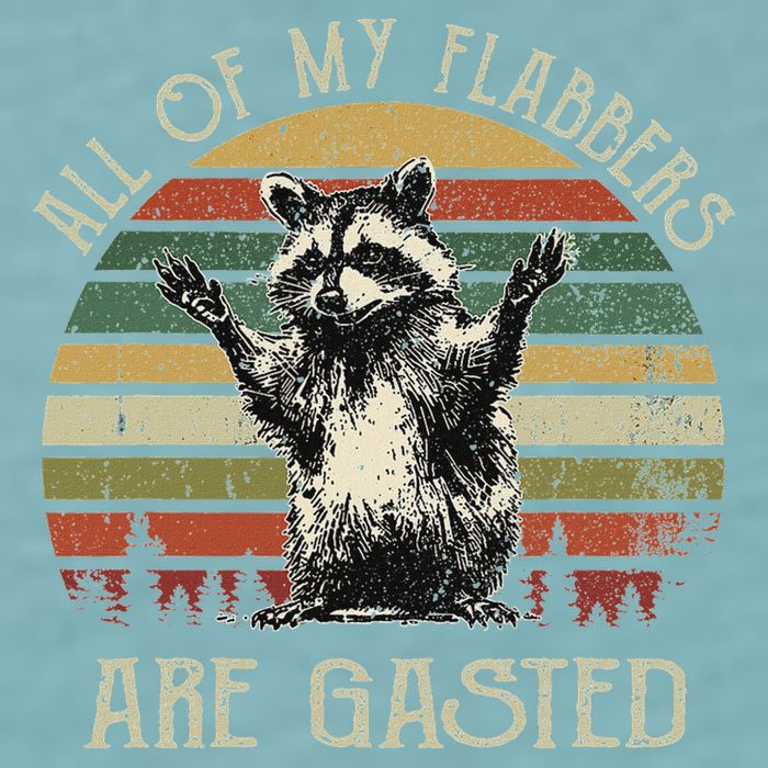 All Of My Flabbers Are Gasted Raccoon Sueded Cloud Jersey T-Shirt