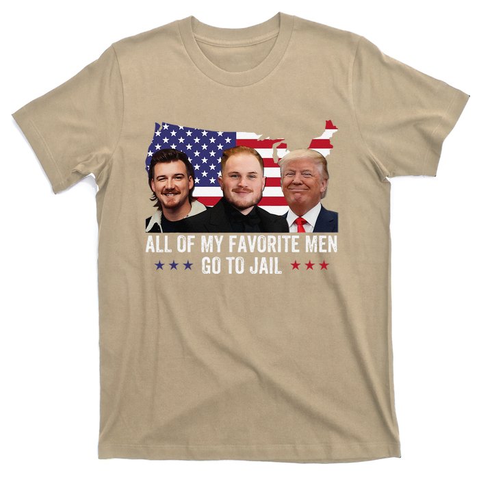 All Of My Favorite Go To Jail Funny Trump 2024 T-Shirt