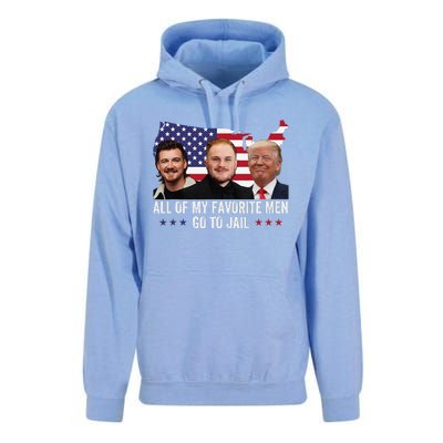 All Of My Favorite Go To Jail Funny Trump 2024 Unisex Surf Hoodie