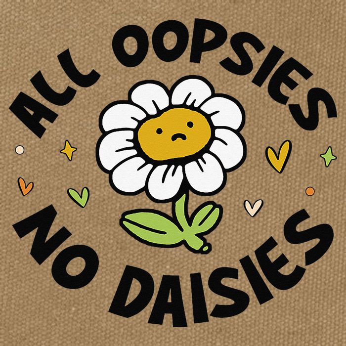 All Oopsies No Daisies Cotton Canvas Backpack