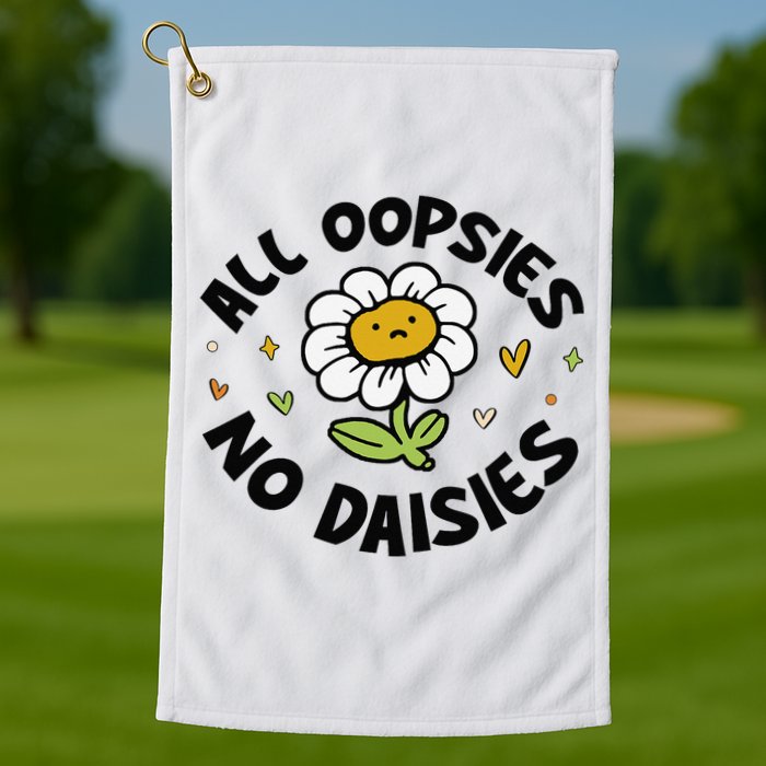 All Oopsies No Daisies Golf Towel
