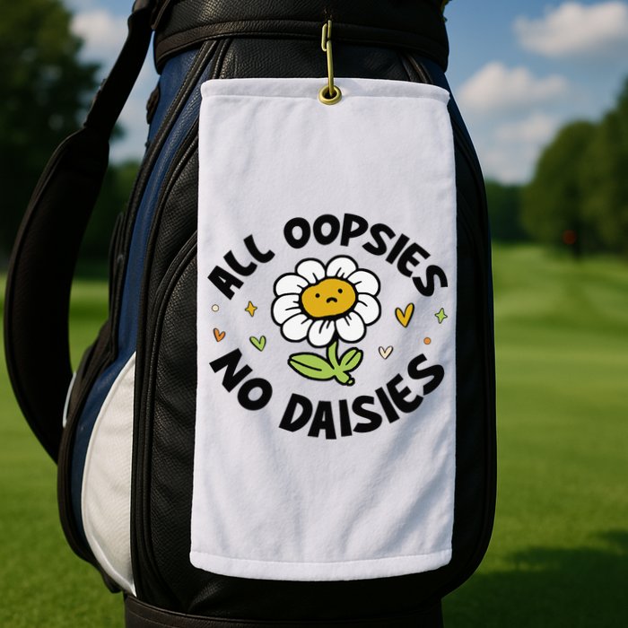 All Oopsies No Daisies Golf Towel