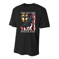 America One Nation Under God Youth Performance Sprint T-Shirt