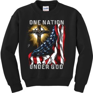 America One Nation Under God Kids Sweatshirt