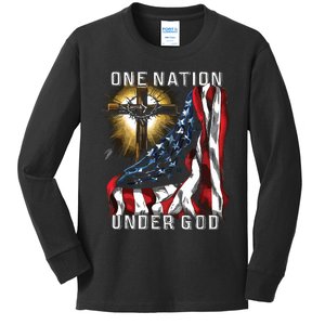 America One Nation Under God Kids Long Sleeve Shirt