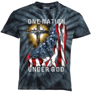 America One Nation Under God Kids Tie-Dye T-Shirt