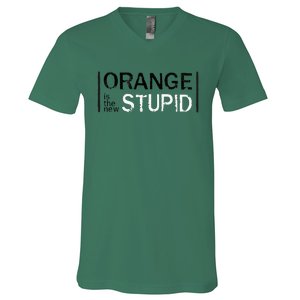 Antitrump Orange New Stupid V-Neck T-Shirt